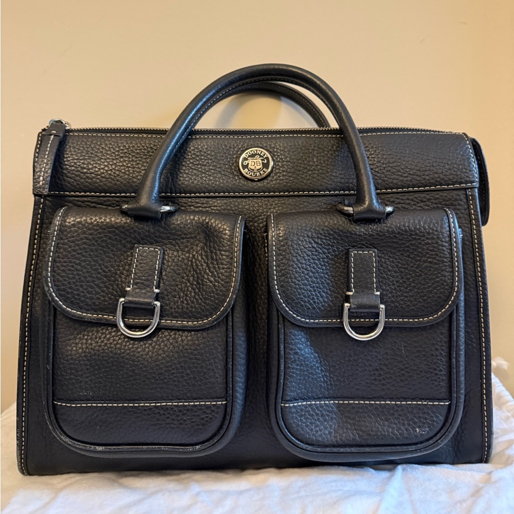 Dooney & Bourke Black Leather Bag with coin purse.